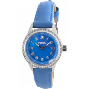 Correa de reloj Fossil BQ1103 Cuero Azul 12mm