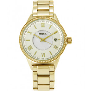 Correa de reloj Fossil BQ1106 Acero inoxidable Chapado en oro 18mm