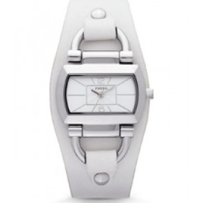 Correa de reloj Fossil BQ1114 Cuero Blanco 10mm