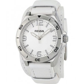 Correa de reloj Fossil BQ1168 Cuero Blanco 22mm