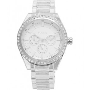 Correa de reloj Fossil BQ1193 Plástico Blanco 18mm