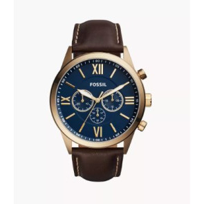 Correa de reloj Fossil BQ2095 Cuero Marrón oscuro 26mm