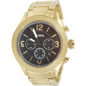Correa de reloj Fossil BQ2110 Acero inoxidable Chapado en oro 24mm