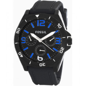 Correa de reloj Fossil BQ2161 Silicona Negro 22mm