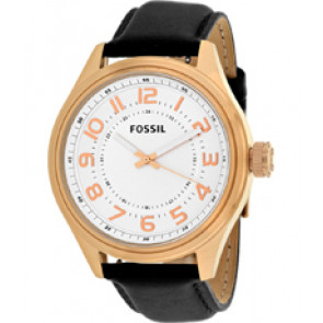 Correa de reloj Fossil BQ2245 Cuero Negro 15mm