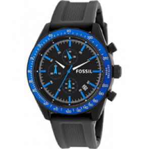Correa de reloj Fossil BQ2253 Silicona Negro 22mm