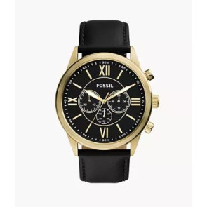 Correa de reloj Fossil BQ2823 Cuero Negro 26mm
