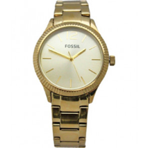 Correa de reloj Fossil BQ3073 Acero inoxidable Chapado en oro 18mm