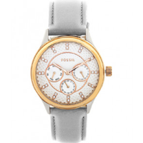 Correa de reloj Fossil BQ3114 Cuero Gris 18mm