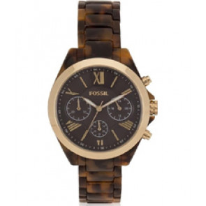 Correa de reloj Fossil BQ3120 Plástico Marrón 18mm