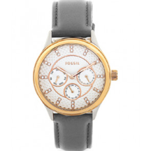 Correa de reloj Fossil BQ3123 Cuero Gris 18mm