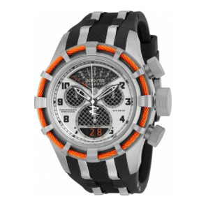 Invicta correa de reloj 17466 Bolt Silicona Negro 26mm