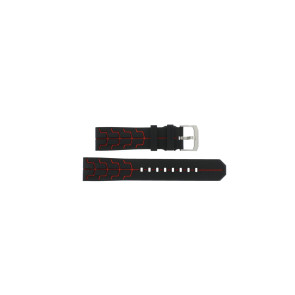 Correa de reloj Tag Heuer CAZ1019 / CAZ101AA / WAZ1014 / CAZ101J / BT0728 Caucho Negro 21mm