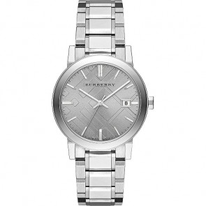 Correa de reloj Burberry BU9035 / Antima 31327 - Complete SS Watch Band - Shiny Acero