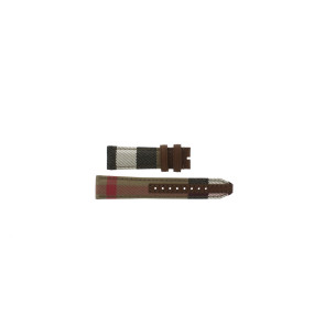Correa de reloj Burberry BU9041 Cuero/Textil Multicolor 20mm
