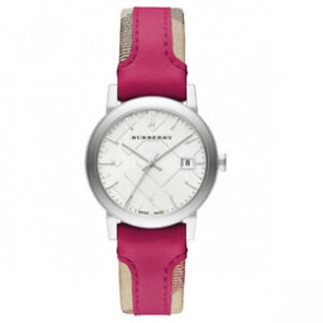 Correa de reloj Burberry BU9149 Cuero/Textil Multicolor 18mm
