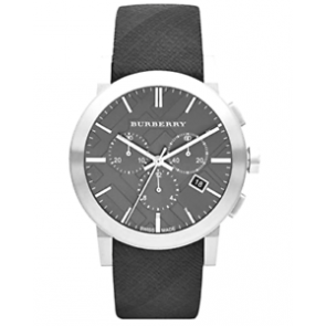 Correa de reloj Burberry BU9359 Cuero/Plástico Negro 22mm