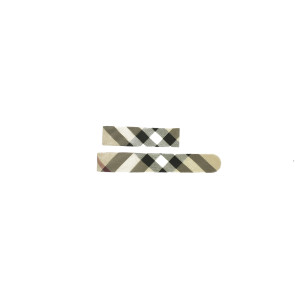 Burberry correa de reloj BU9403 Cuero Crema blanca / Amarillento 18mm
