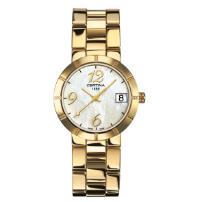 Correa de reloj Certina C009.210.33.112.00 Acero Chapado en oro 18mm