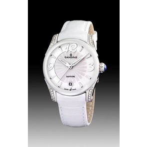Correa de reloj Candino C4406 / C4419-1 Cuero Blanco 18mm