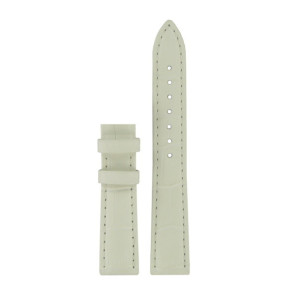 Correa de reloj Certina C610019068 Cuero Blanco 16mm