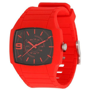 Correa de reloj (Combinación de correa + caja) Diesel DZ1351 Silicona Rojo 28mm