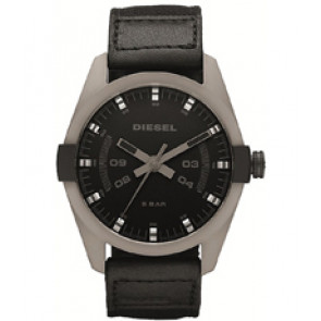 Correa de reloj Diesel DZ1489 Cuero/Textil Negro 24mm