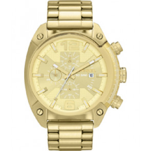 Correa de reloj Diesel DZ4299 Acero inoxidable Chapado en oro 24mm