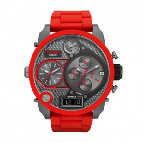 Correa de reloj Diesel DZ7279 Acero/Silicona Rojo 28mm