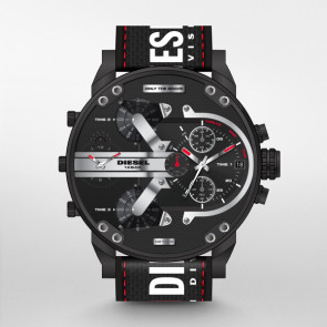 Correa de reloj Diesel DZ7433 Cuero/Textil Negro 28mm