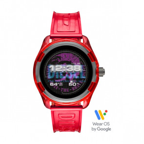 Correa de reloj Reloj inteligente Diesel DZT2019 Plástico Rojo 22mm