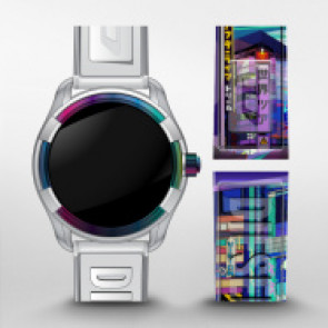 Correa de reloj Reloj inteligente Diesel DZT2023.Printed Plástico Multicolor 22mm