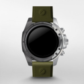 Correa de reloj Reloj inteligente Diesel DZT2025 Cuero Verde 22mm