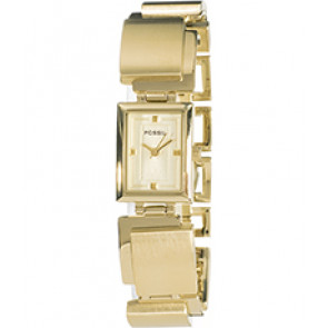 Correa de reloj Fossil ES2117 Acero inoxidable Chapado en oro 18mm