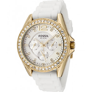 Correa de reloj Fossil ES2348 Silicona Blanco 18mm