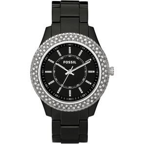 Correa de reloj Fossil ES2445 Plástico Negro