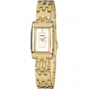 Correa de reloj Fossil ES2737 Acero inoxidable Chapado en oro 12mm