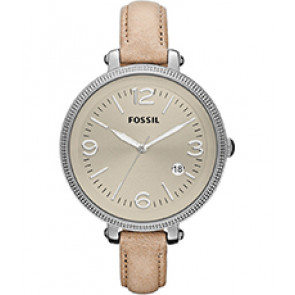 Correa de reloj Fossil ES3141 Cuero Beige 12mm