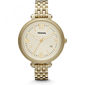 Correa de reloj Fossil ES3192 Acero inoxidable Chapado en oro 12mm