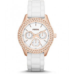 Correa de reloj Fossil ES3454 Silicona Blanco 18mm