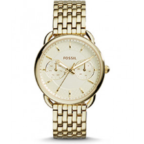 Correa de reloj Fossil ES3714 Acero inoxidable Chapado en oro 16mm