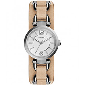 Correa de reloj Fossil ES3854 Cuero Beige 7mm