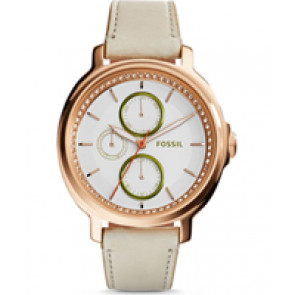 Correa de reloj Fossil ES3930 Cuero Beige 18mm