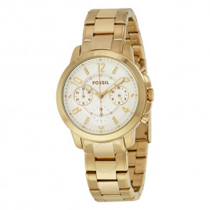 Correa de reloj Fossil ES4037 Acero inoxidable Chapado en oro 18mm
