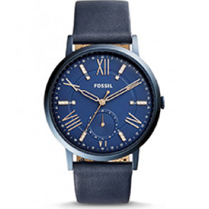 Correa de reloj Fossil ES4109 / Rotor Cuero Azul 20mm