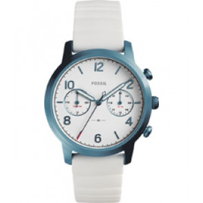 Correa de reloj Fossil ES4235 Silicona Blanco 18mm