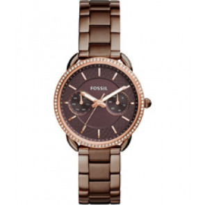 Correa de reloj Fossil ES4258 Acero inoxidable Marrón 16mm