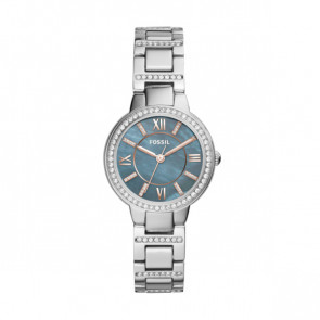 Fossil correa de reloj ES4327 Metal Plateado 14mm