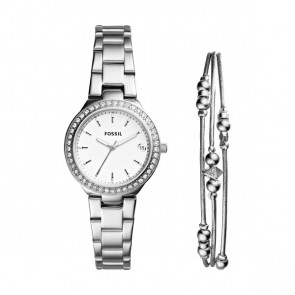 Fossil correa de reloj ES4336 / ES4336SET Metal Plateado 16mm