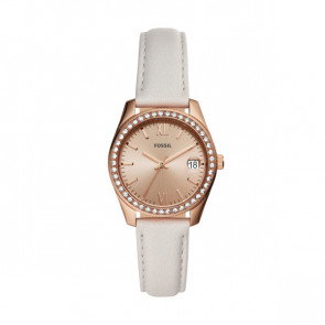 Correa de reloj Fossil ES4556 Cuero Blanco 16mm